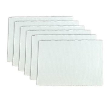 DII White Ribbed Placemat