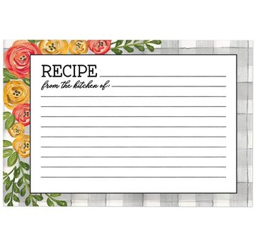 Brownlow Gifts Floral Recipe Cards