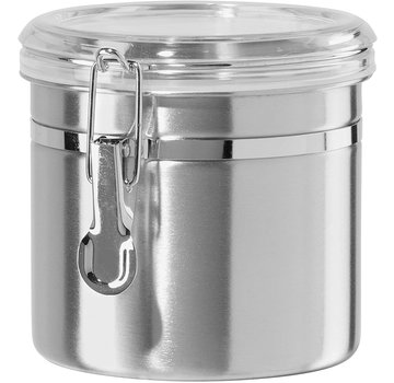 Oggi Clamp Canister, Stainless Steel W/Clear Acrylic Lid - 36 oz