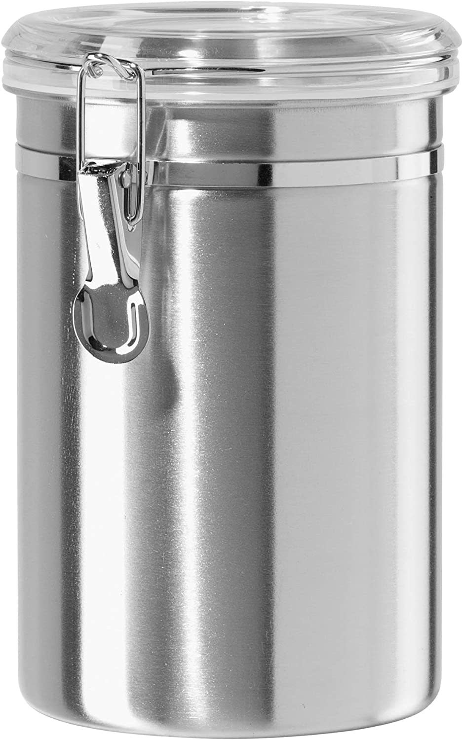 OGGI Stainless Steel Clamp Canister w/ Clear Lid & Reviews