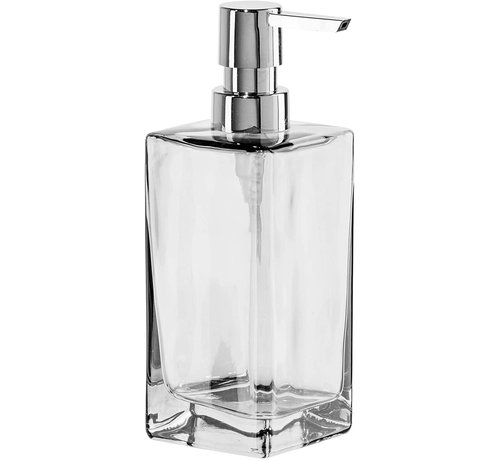 Oggi Tall Glass Soap/Lotion Dispenser - Smoke Grey