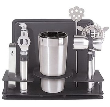 Oggi Bar Set W/Stand, 10 Piece