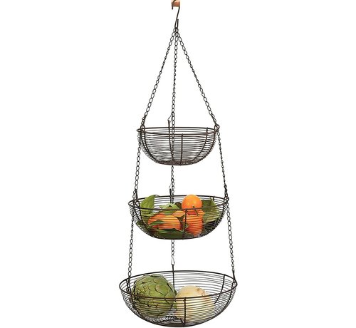RSVP Endurance® 3-Tier Hanging Baskets, Bronze Wire