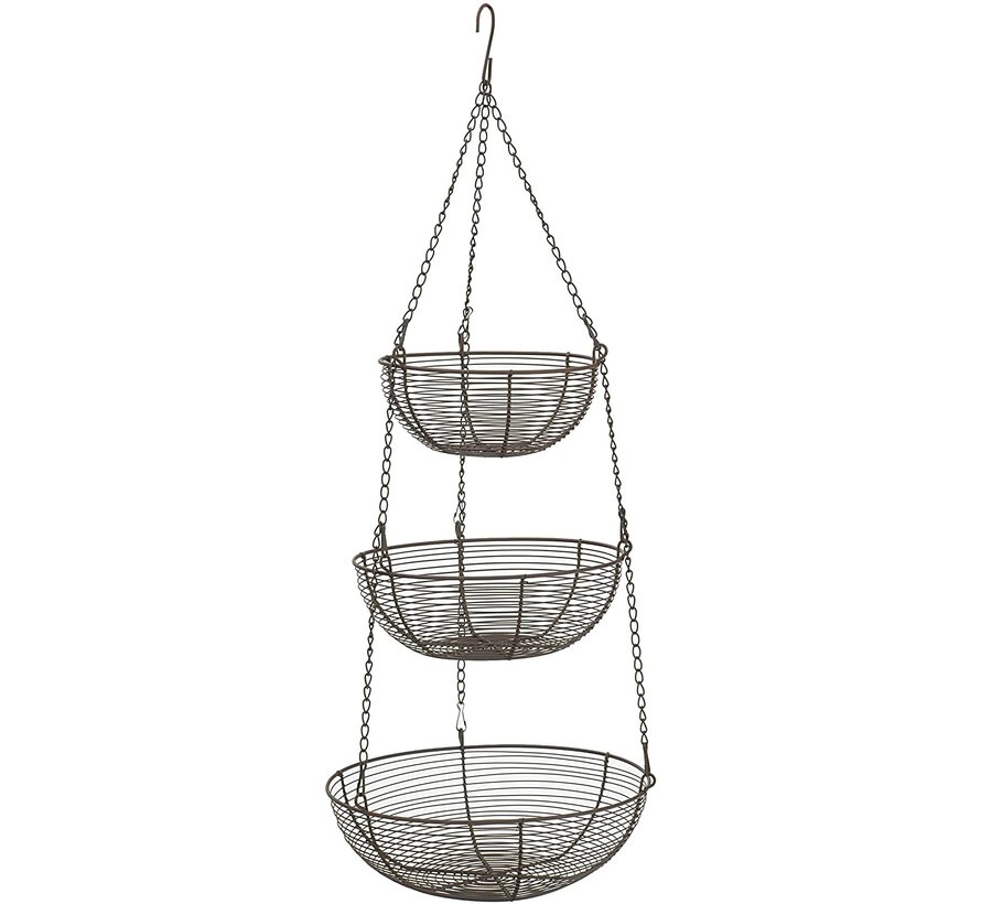 3-Tier Hanging Baskets, Bronze Wire