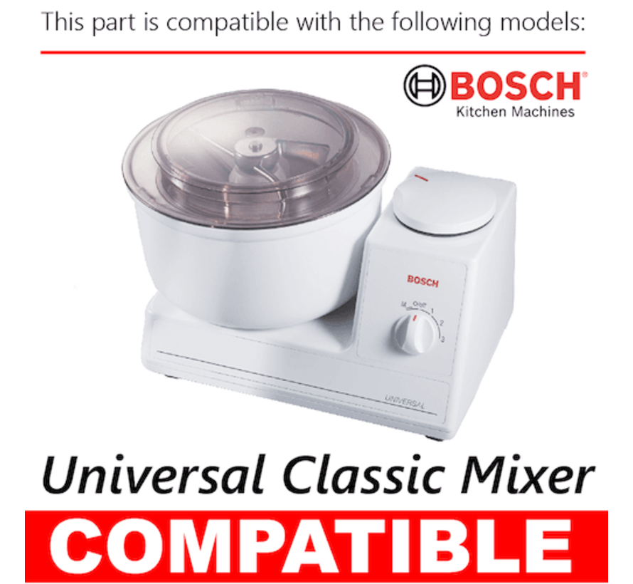 Bosch Universal Plus Mixer with Dough Hook Extender- Black