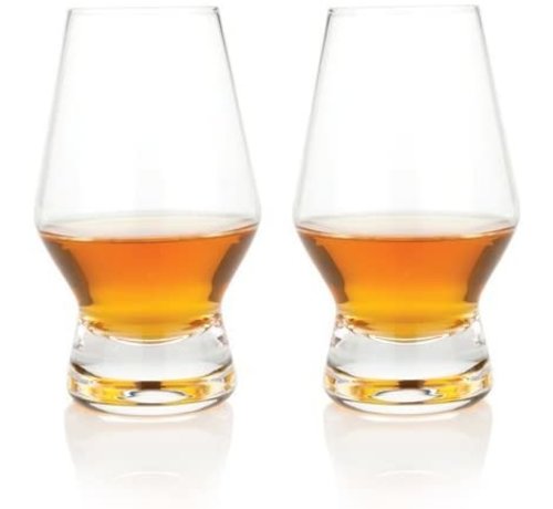 Viski Raye Crystal Scotch Glasses (Set of 2)