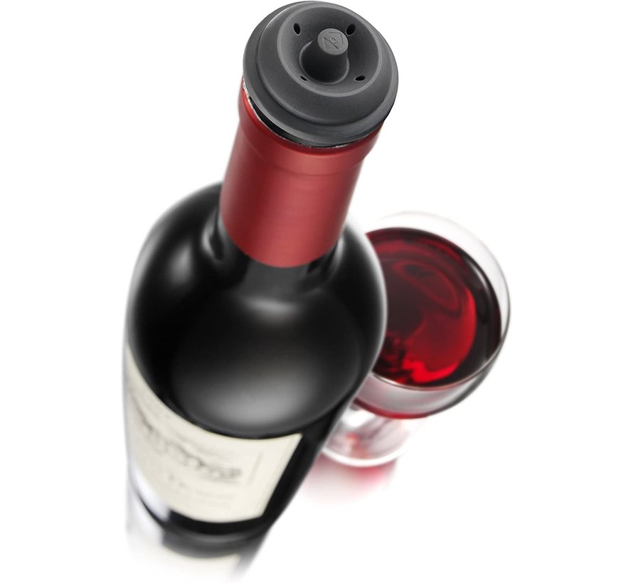 Vacu Vin 2-Piece Wine Saver Set (Black)