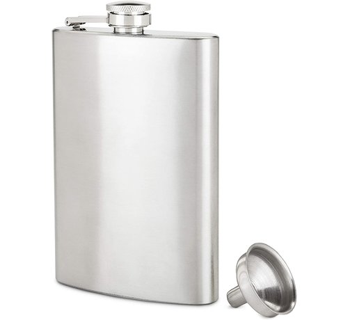 True Brands 8 oz Stainless Steel Flask
