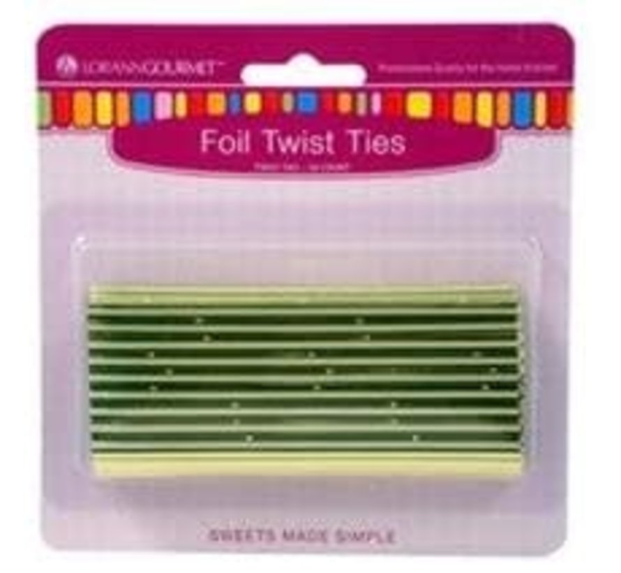 Foil Twist Ties - Gold