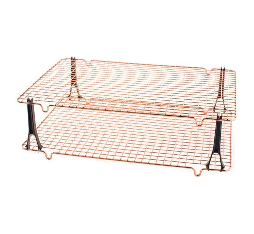 Copper Stackable Cooling Rack Set
