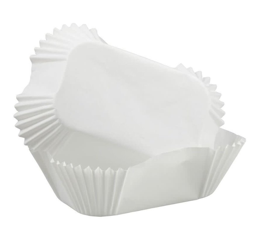 Petite Loaf Baking Cups - White