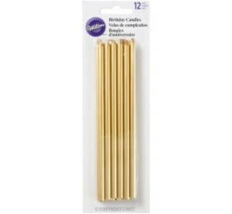 Birthday Candles - Tall Gold
