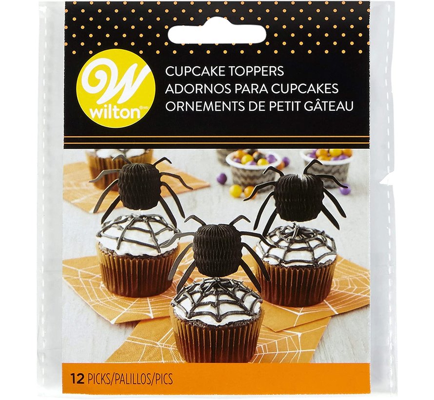 Honeycomb Cupcake Topper - Spider 12ct