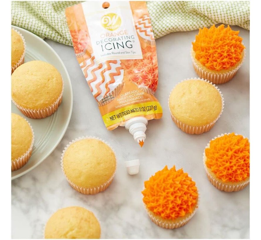 Orange Icing Pouch W/Tips