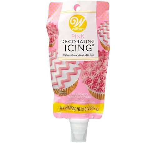 Wilton Pink Icing Pouch W/Tips