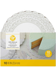 Wilton Scalloped Lace 10" Cake Circles, 10PK