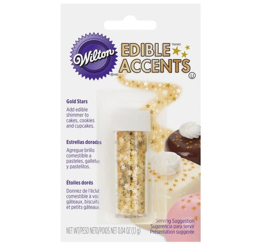 Wilton Edible Accents Gold Stars 