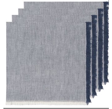 Now Designs Heirloom Chambray 4pc Napkins - Midnight Blue