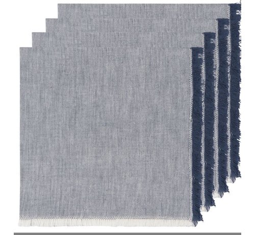 Now Designs Heirloom Chambray 4pc Napkins - Midnight Blue