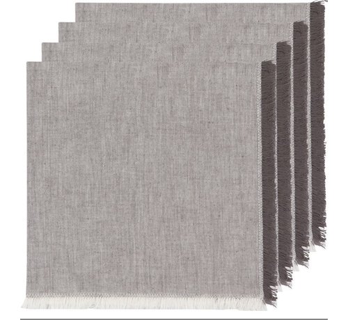 Now Designs Heirloom Chambray 4pc Napkins - Shadow