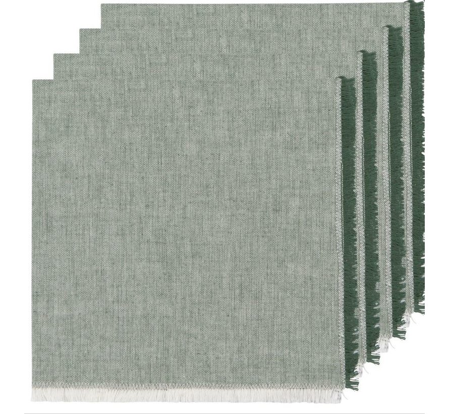 Heirloom Chambray 4pc Napkins - Jade