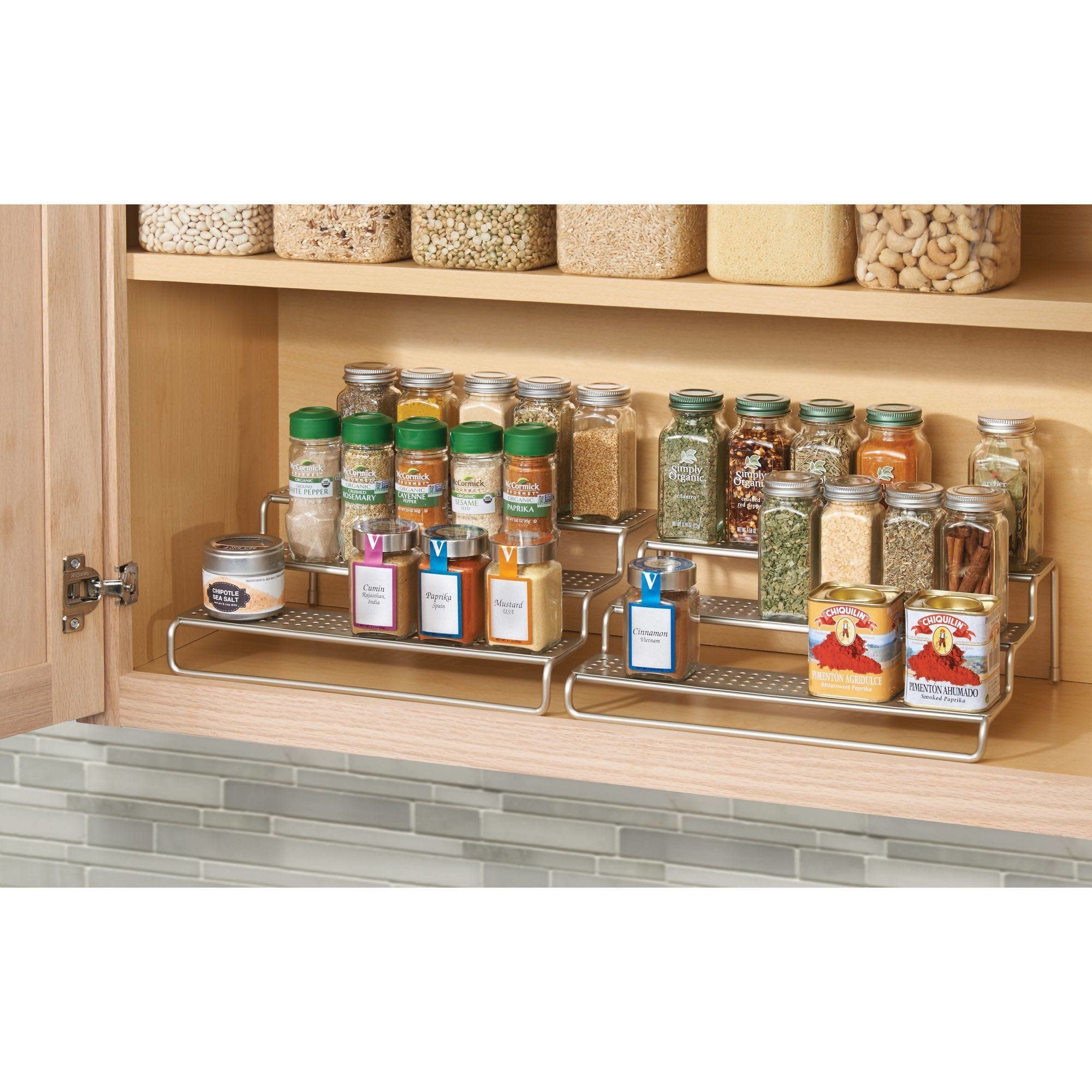 Expandable Spice Drawer Organizer Rack, Seasoning Storage Shelf