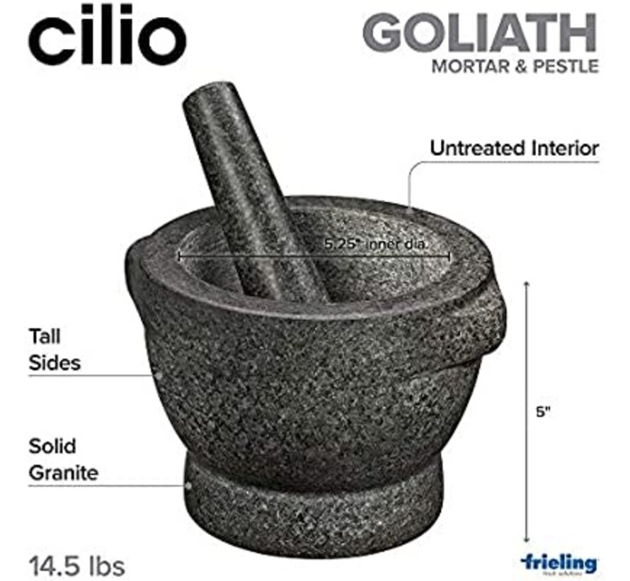 Cilio Mortar & Pestle Goliath , 5 Tall