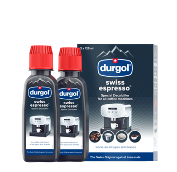 Durgol Swiss Espresso Descaler 4.2 Oz, Two Bottles