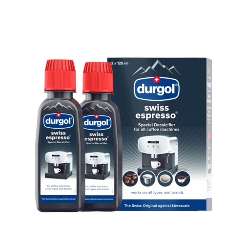 Durgol Swiss Espresso Descaler 4.2 Oz, Two Bottles