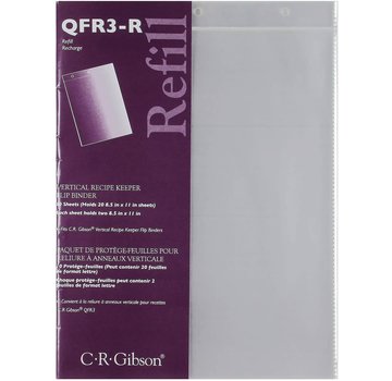 C.R. Gibson Vertical Flip Recipe Keeper Refill
