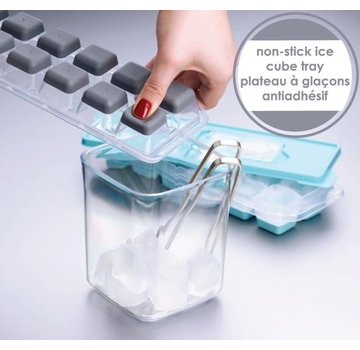 Port-Style Non-Stick Ice Cube Tray W/Lid - Square