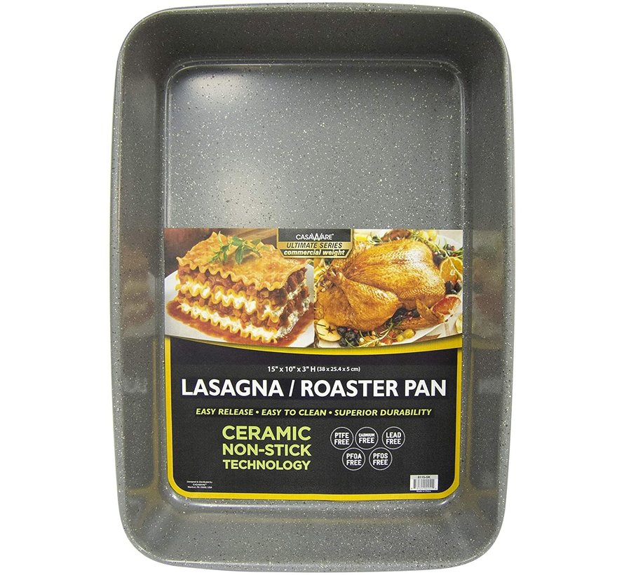 Silver Lasagna/Roaster Pan 15" x 10" x 3"