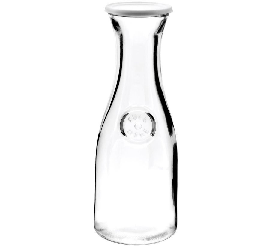 Glass Carafe with Plastic Lid, 1 Liter