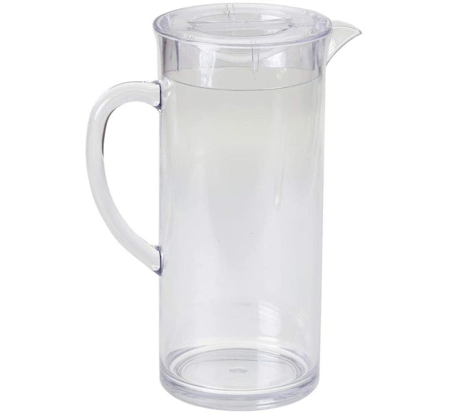 0.5 Gallon (2 L) Pitcher with Lid, Clear Plastic