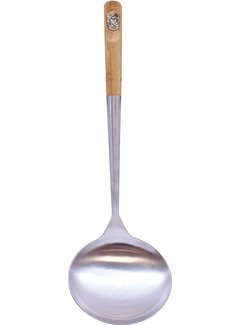 TableCraft 16" Wok Spoon Stainless Steel w/ Bamboo Handle