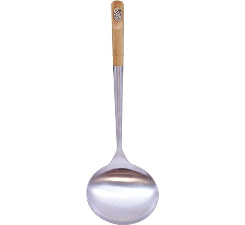 TableCraft 16" Wok Spoon Stainless Steel w/ Bamboo Handle