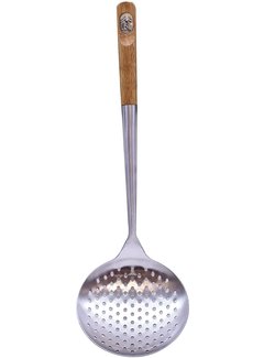 TableCraft 16" Wok Skimmer Stainless Steel  w/ Bamboo Handle