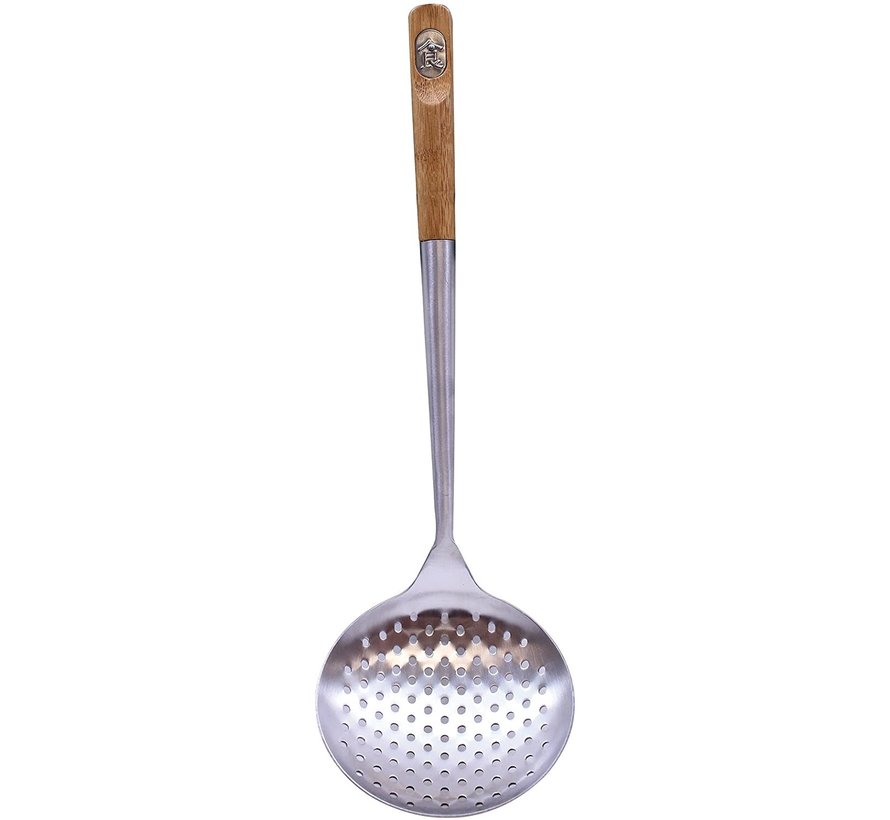 16" Wok Skimmer Stainless Steel w/ Bamboo Handle