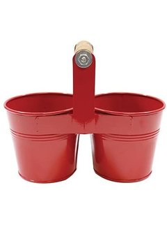 TableCraft Cutlery Caddy with Handle, Red