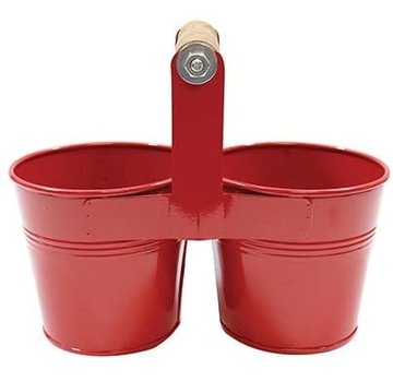 TableCraft Cutlery Caddy with Handle, Red