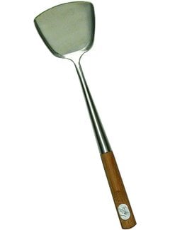 Silicone Wide Spatula Turner With Wooden Handle, Non-stick Pancake, Fish,  Egg, Cookie, Omelette Shovel, Flexible For Non-stick Cookware (black)