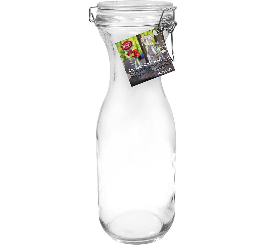 34 oz Resealable Glass Water Carafe