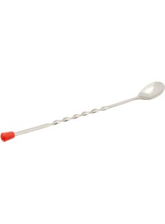 TableCraft Bar Spoon, Red Knob, Stainless Steel, 11"