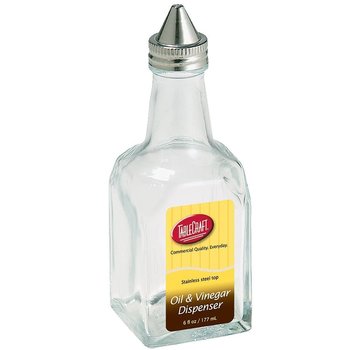 TableCraft Oil/Vinegar Dispenser w/ S/S Top - 6oz / 177ml