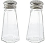 3oz Paneled Salt & Pepper Shakers w/ Stainless Tops