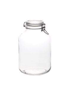 Bormioli Rocco Glass Storage Jar w/ Locking Lid, 169 OZ (5 Liter)