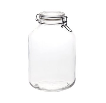 Bormioli Rocco Glass Storage Jar w/ Locking Lid, 169 OZ (5 Liter)