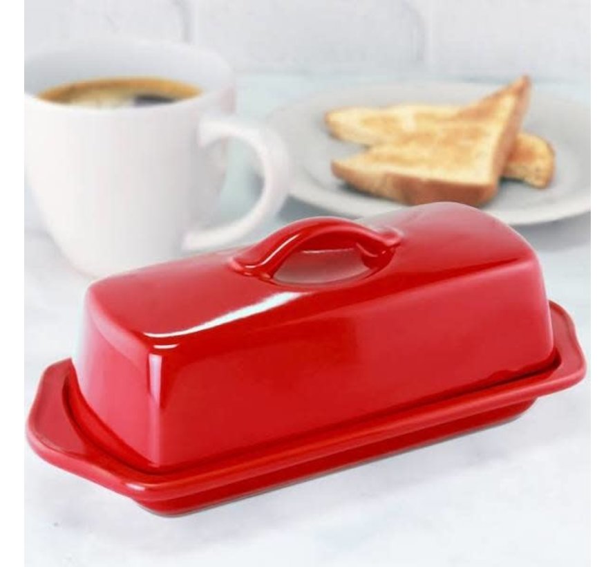 Butter Dish, Red