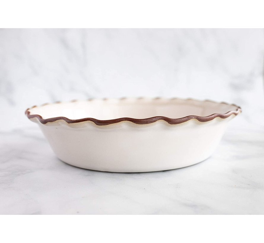 Pie Dish, New England White Ceramic