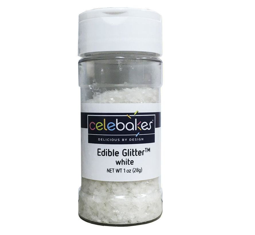 Edible Glitter White, 1 Oz.